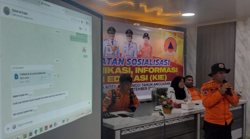 BPBD Kota Bukittinggi Adakan Sosialisasi Tentang Rawan Bencana Di Kelurahan Bukik Cangang